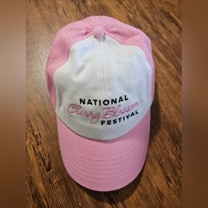 NEW!! Washington DC Cap Anniversary Cherry Blossom Print Pink Baseball Hat